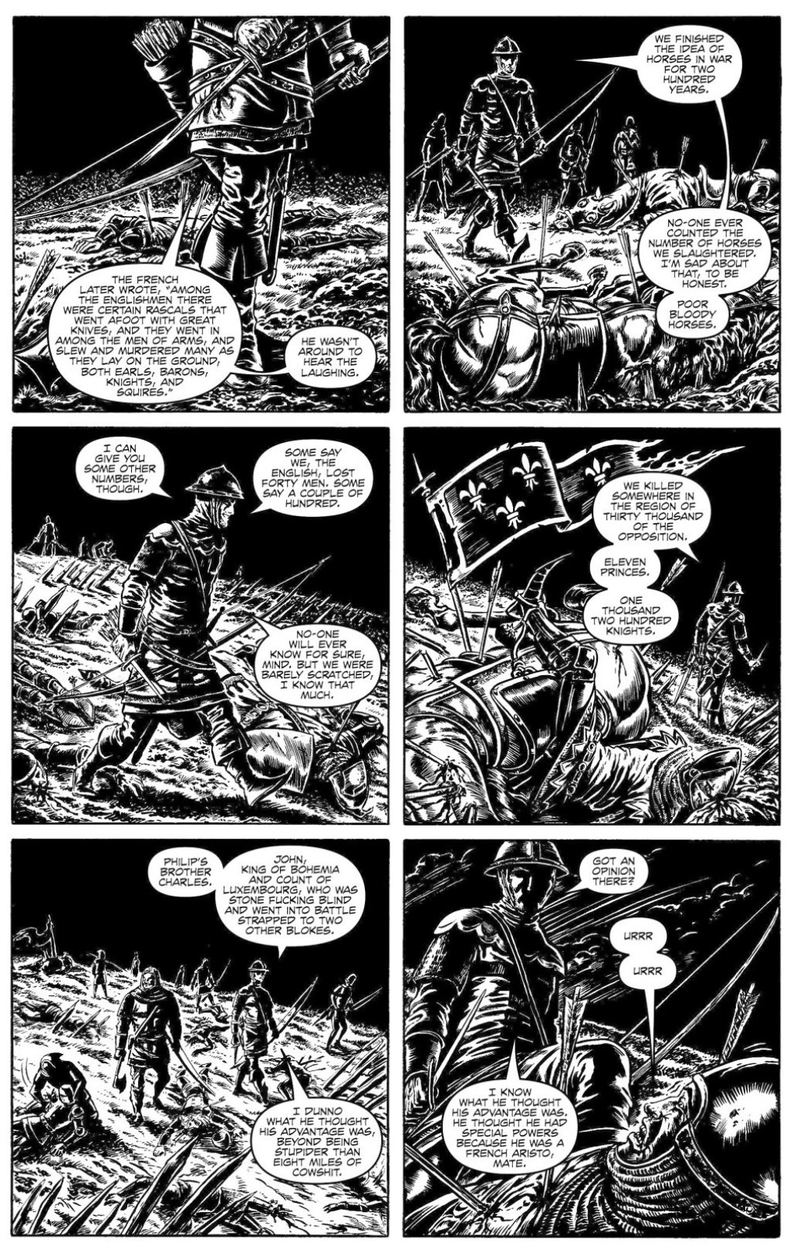 Illustration for article titled Crécy is a History Lesson As Told by Warren Ellis